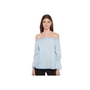 Sanctuary Chambray Off the Shoulder Charlotte Top